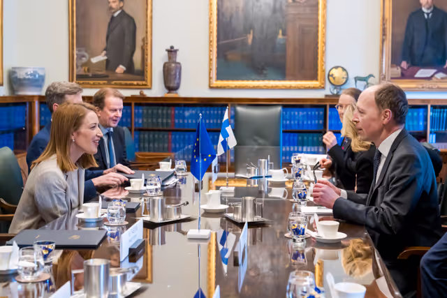 Official visit by Roberta METSOLA, EP President, to Helsinki (Finland) - Meeting with Jussi HALLA-AHO, Speaker of the Finnish Parliament