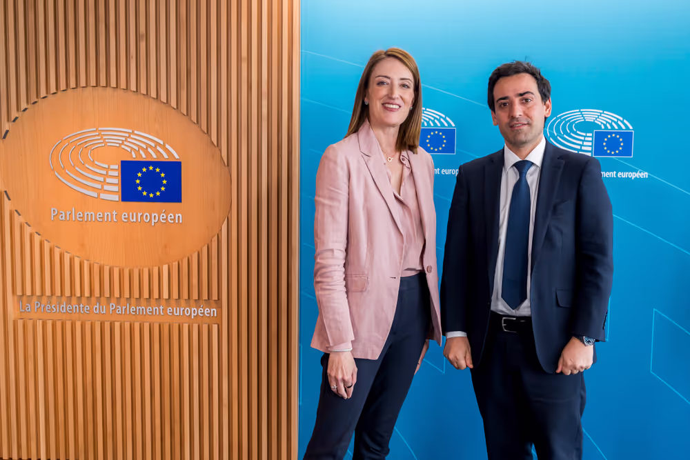 Roberta METSOLA, EP President meets with Stéphane SÉJOURNÉ, Executive Vice-President of the EC