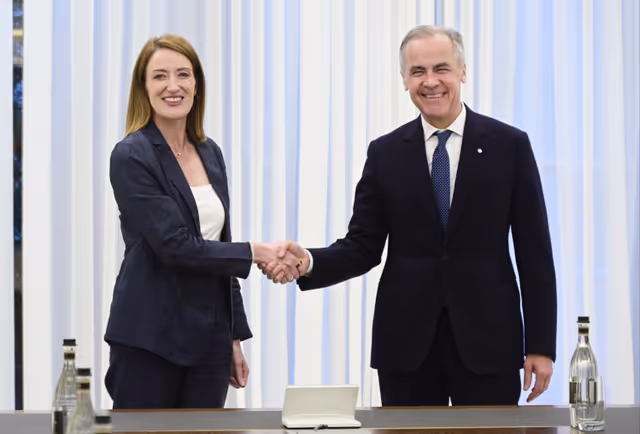 8th European Political Community Summit in Yerevan, Armenia -  Roberta METSOLA, EP President meets with Mark CARNEY, Canadian Prime Minister