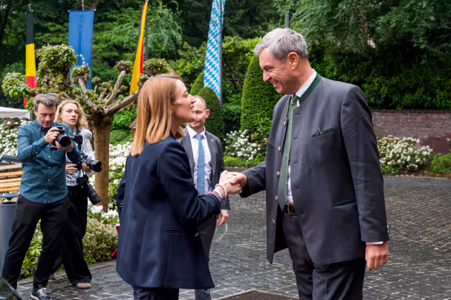 Roberta METSOLA, EP President meets with Markus SÖDER, Minister President of the Land of Bavaria and Bavarian Council of Ministers
