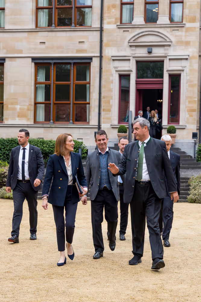Roberta METSOLA, EP President meets with Markus SÖDER, Minister President of the Land of Bavaria and Bavarian Council of Ministers