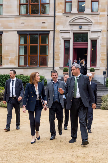 Valokuva 7: Roberta METSOLA, EP President meets with Markus SÖDER, Minister President of the Land of Bavaria and Bavarian Council of Ministers
