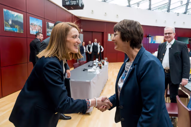 Valokuva 9: Roberta METSOLA, EP President meets with Markus SÖDER, Minister President of the Land of Bavaria and Bavarian Council of Ministers