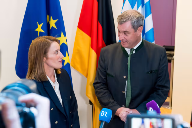 Valokuva 4: Roberta METSOLA, EP President meets with Markus SÖDER, Minister President of the Land of Bavaria and Bavarian Council of Ministers