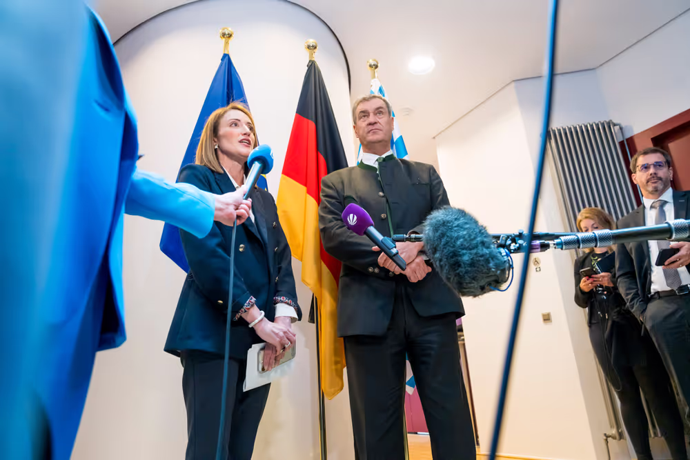 Roberta METSOLA, EP President meets with Markus SÖDER, Minister President of the Land of Bavaria and Bavarian Council of Ministers