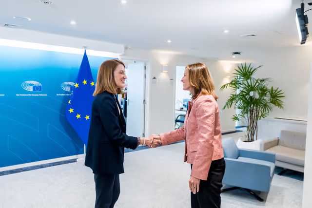 Foto 4: Roberta METSOLA, EP President meets with Adena FRIEDMAN, Nasdaq CEO