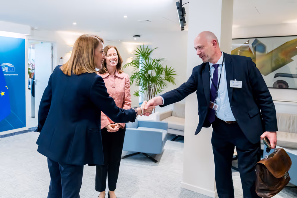 Roberta METSOLA, EP President meets with Adena FRIEDMAN, Nasdaq CEO