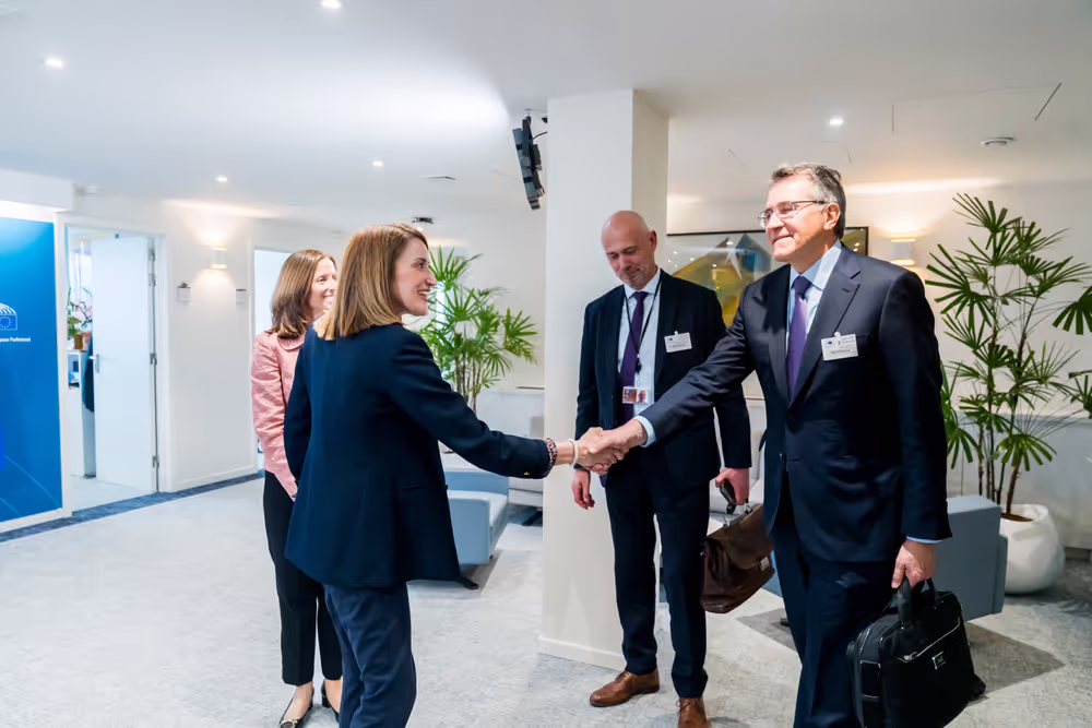 Roberta METSOLA, EP President meets with Adena FRIEDMAN, Nasdaq CEO