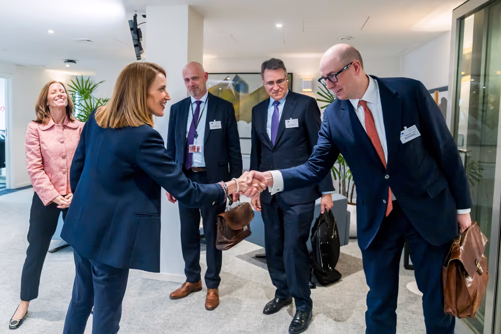 Roberta METSOLA, EP President meets with Adena FRIEDMAN, Nasdaq CEO