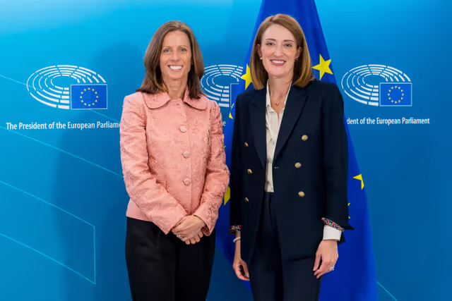 Roberta METSOLA, EP President meets with Adena FRIEDMAN, Nasdaq CEO