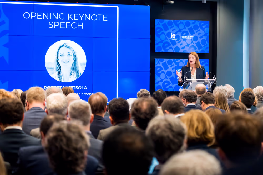 Keynote speech by Roberta METSOLA, EP President at IE Competitiveness Hub Brussels