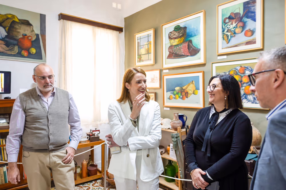 Official visit of Roberta METSOLA, EP President to Malta - Visit of a cultural and artistic exposition