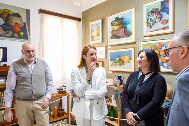 Official visit of Roberta METSOLA, EP President to Malta - Visit of a cultural and artistic exposition