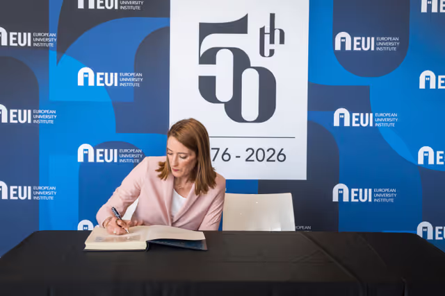 Official visit by Roberta METSOLA, EP President, to Florence and Roma (Italy) - European University Institute’s 50th Anniversary