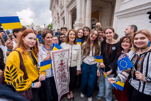 Fotografie 7: Official visit by Roberta METSOLA, EP President, to Florence and Roma (Italy) - ‘Luci d’Europa’ on the occasion of Europe Day