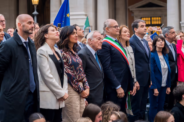 Fotografie 38: Official visit by Roberta METSOLA, EP President, to Florence and Roma (Italy) - ‘Luci d’Europa’ on the occasion of Europe Day