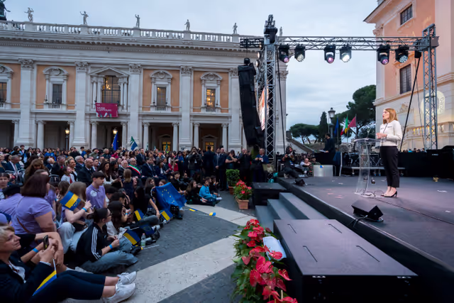 Fotografie 35: Official visit by Roberta METSOLA, EP President, to Florence and Roma (Italy) - ‘Luci d’Europa’ on the occasion of Europe Day