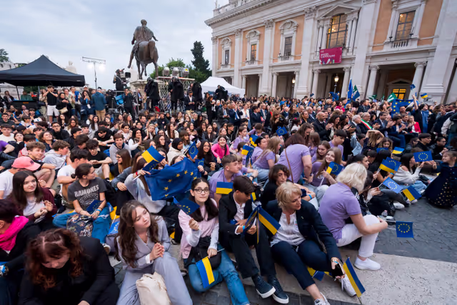 Fotografie 31: Official visit by Roberta METSOLA, EP President, to Florence and Roma (Italy) - ‘Luci d’Europa’ on the occasion of Europe Day