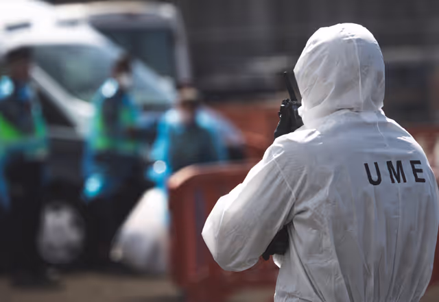 Hantavirus disease - Disinfection operation on a cruise ship by Spain's Military Emergency Unit (UME)