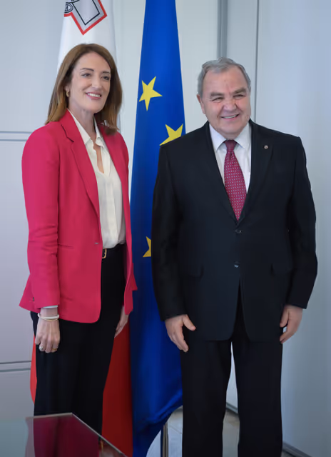 Fotografie 3: Official visit by Roberta METSOLA, EP President to La Valetta (Malta) - Meeting with Anglu FARRUGIA, Speaker of the House of Representatives of Malta