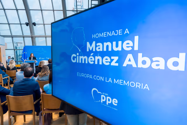 Roberta METSOLA, EP President participates at the Commemorative event on the 25th Anniversary of the assassination of Manuel Giménez Abad
