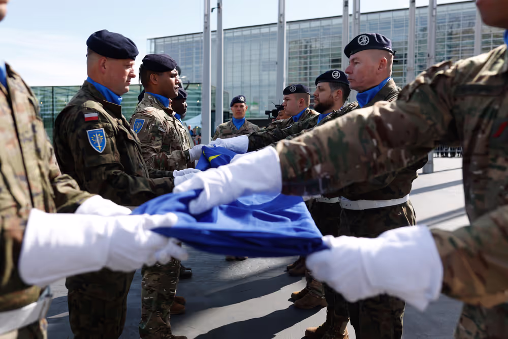 Open Day 2026 in Strasbourg- Official opening ceremony, marked by the lifting of European colors by the Eurocorps