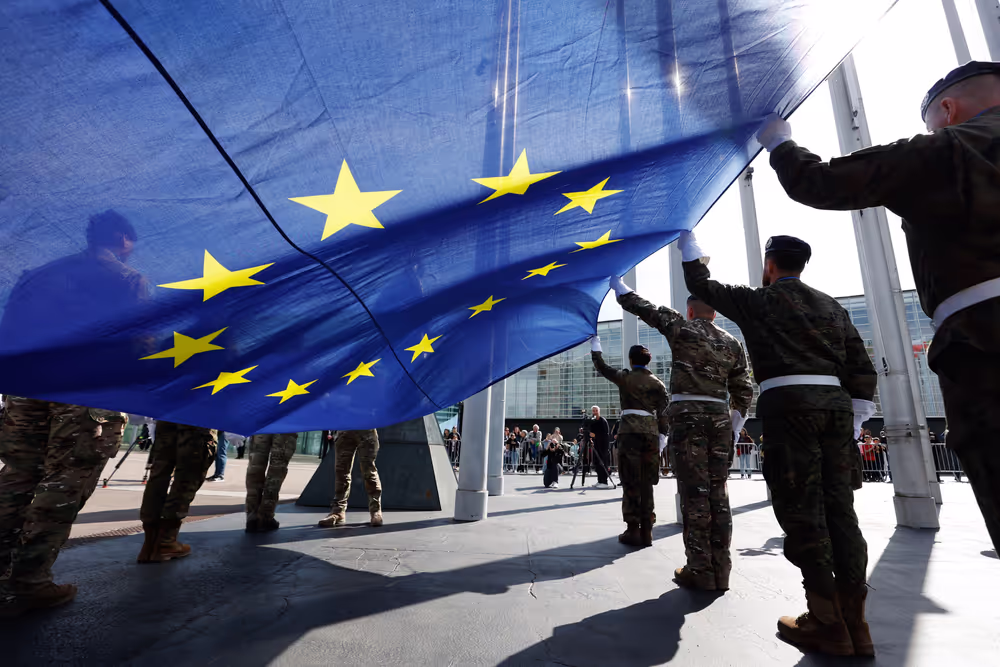 Open Day 2026 in Strasbourg- Official opening ceremony, marked by the lifting of European colors by the Eurocorps