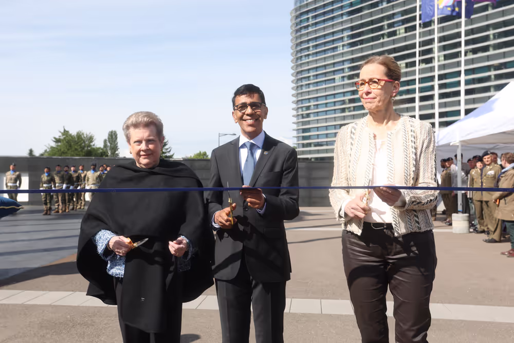 Open Day 2026 in Strasbourg- Official opening ceremony, marked by the lifting of European colors by the Eurocorps