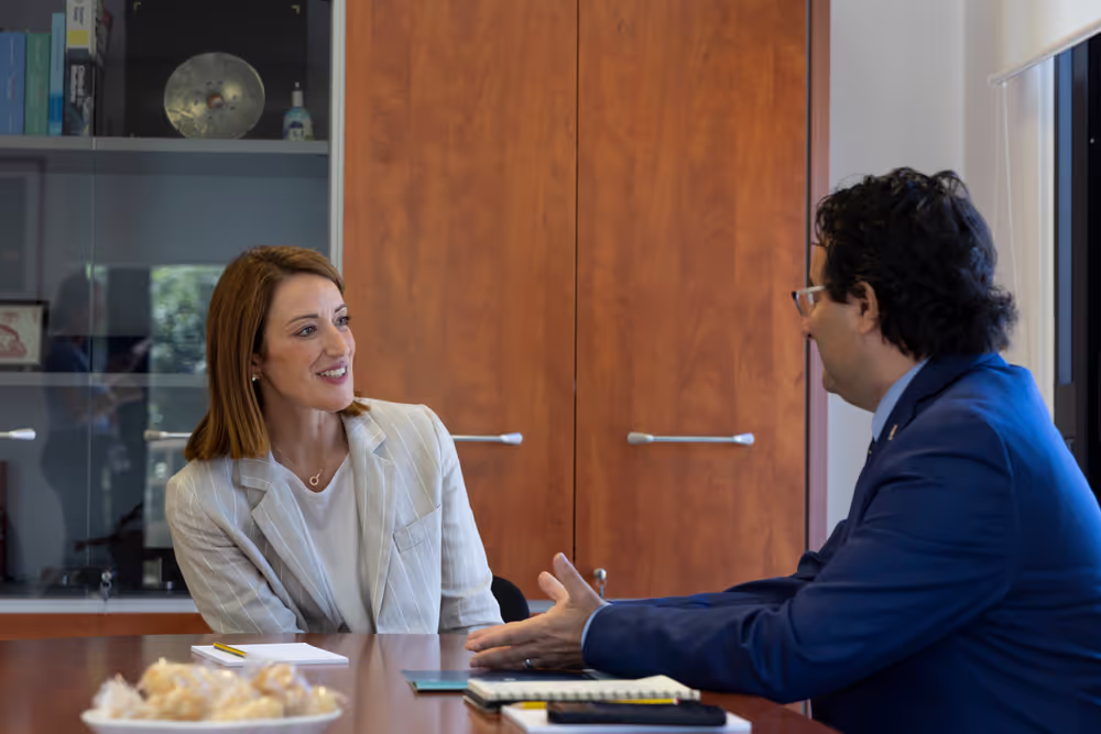 Official visit by Roberta METSOLA, EP President to L-Imsida (Malta) - Meeting with Frank BEZZINA, Rector-elect of the University of Malta
