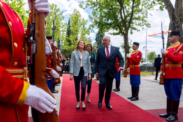 Fotografi 30: Roberta METSOLA, EP President visit to Podgorica (Montenegro) - Meeting with Andrija MANDIĆ, President of the Montenegrin Parliament and speech at the Montenegrin Parliament