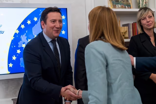 Fotografi 26: Roberta METSOLA, EP President visit to Podgorica (Montenegro) - Meeting with Andrija MANDIĆ, President of the Montenegrin Parliament and speech at the Montenegrin Parliament