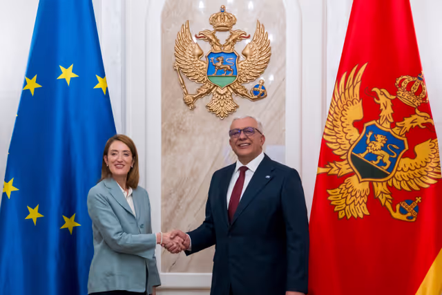 Fotografi 24: Roberta METSOLA, EP President visit to Podgorica (Montenegro) - Meeting with Andrija MANDIĆ, President of the Montenegrin Parliament and speech at the Montenegrin Parliament