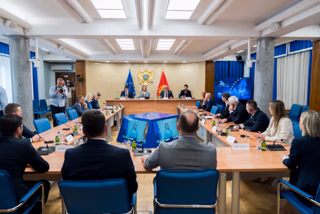 Fotografi 17: Roberta METSOLA, EP President visit to Podgorica (Montenegro) - Meeting with Andrija MANDIĆ, President of the Montenegrin Parliament and speech at the Montenegrin Parliament