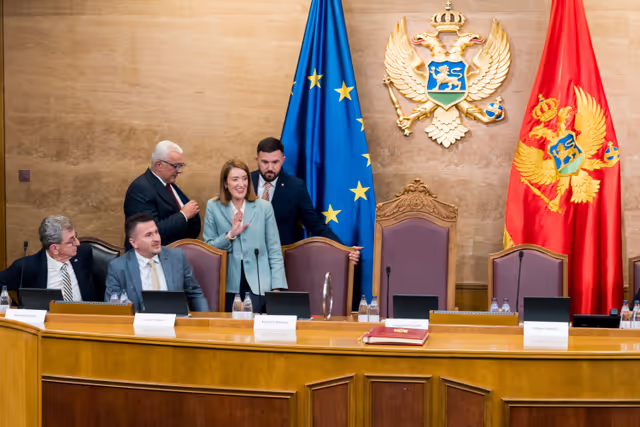 Fotografi 16: Roberta METSOLA, EP President visit to Podgorica (Montenegro) - Meeting with Andrija MANDIĆ, President of the Montenegrin Parliament and speech at the Montenegrin Parliament