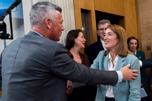 Fotografi 3: Roberta METSOLA, EP President visit to Podgorica (Montenegro) - Meeting with Andrija MANDIĆ, President of the Montenegrin Parliament and speech at the Montenegrin Parliament