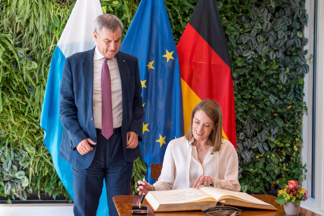 Official visit by Roberta METSOLA, EP President to Munich (Germany) - Meeting with Markus SÖDER, Minister President of the Land of Bavaria