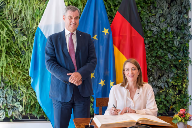 Official visit by Roberta METSOLA, EP President to Munich (Germany) - Meeting with Markus SÖDER, Minister President of the Land of Bavaria