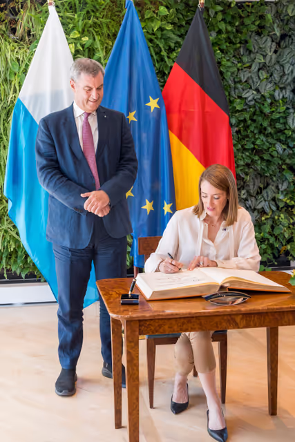 Official visit by Roberta METSOLA, EP President to Munich (Germany) - Meeting with Markus SÖDER, Minister President of the Land of Bavaria