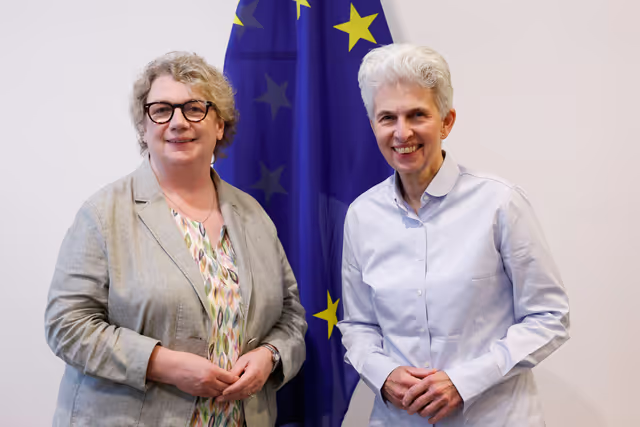 Irish Presidency Ambassador Aingeal 0'DONOGHUE meet with Marie Agnes STRACK ZIMMERMANN