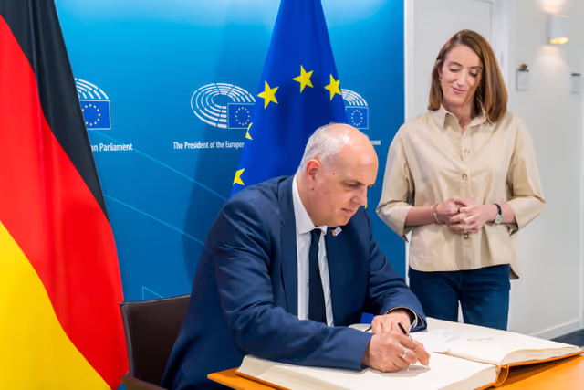 Roberta METSOLA, EP President meets with Andreas BOVENSCHULTE, President of the German Bundesrat
