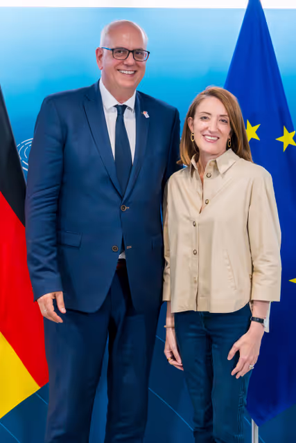 Roberta METSOLA, EP President meets with Andreas BOVENSCHULTE, President of the German Bundesrat