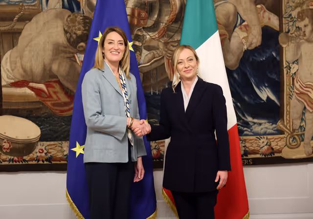 Official visit by Roberta METSOLA, EP President to Rome (Italy) - Meeting with Giorgia MELONI, Italian Prime Minister